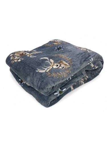 Graues hirsch sherpa plaid - graues, –